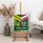 Custom Lebanon And Australia Rugby Canvas Wall Art Aussie Kangaroos Lebanese Cedars