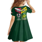 Custom Lebanon And Australia Rugby Family Matching Off Shoulder Maxi Dress and Hawaiian Shirt Aussie Kangaroos Lebanese Cedars