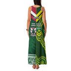 Custom Lebanon And Australia Rugby Family Matching Tank Maxi Dress and Hawaiian Shirt Aussie Kangaroos Lebanese Cedars
