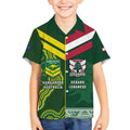 Custom Lebanon And Australia Rugby Kid Hawaiian Shirt Aussie Kangaroos Lebanese Cedars
