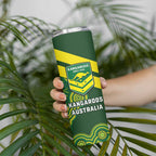 Lebanon And Australia Rugby Skinny Tumbler Aussie Kangaroos Lebanese Cedars