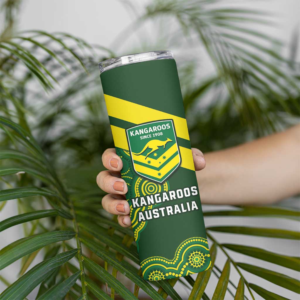 Lebanon And Australia Rugby Skinny Tumbler Aussie Kangaroos Lebanese Cedars