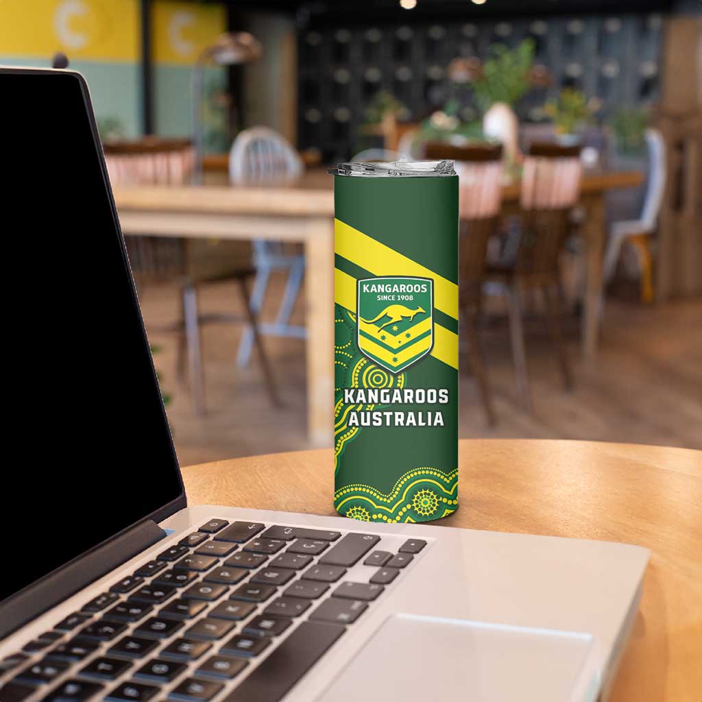 Lebanon And Australia Rugby Skinny Tumbler Aussie Kangaroos Lebanese Cedars