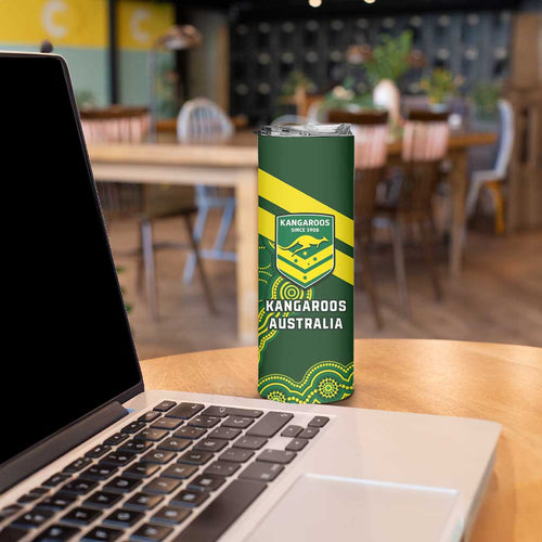 Lebanon And Australia Rugby Skinny Tumbler Aussie Kangaroos Lebanese Cedars