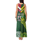 Custom Lebanon And Australia Rugby Tank Maxi Dress Aussie Kangaroos Lebanese Cedars