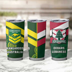 Lebanon And Australia Rugby Tumbler Cup Aussie Kangaroos Lebanese Cedars