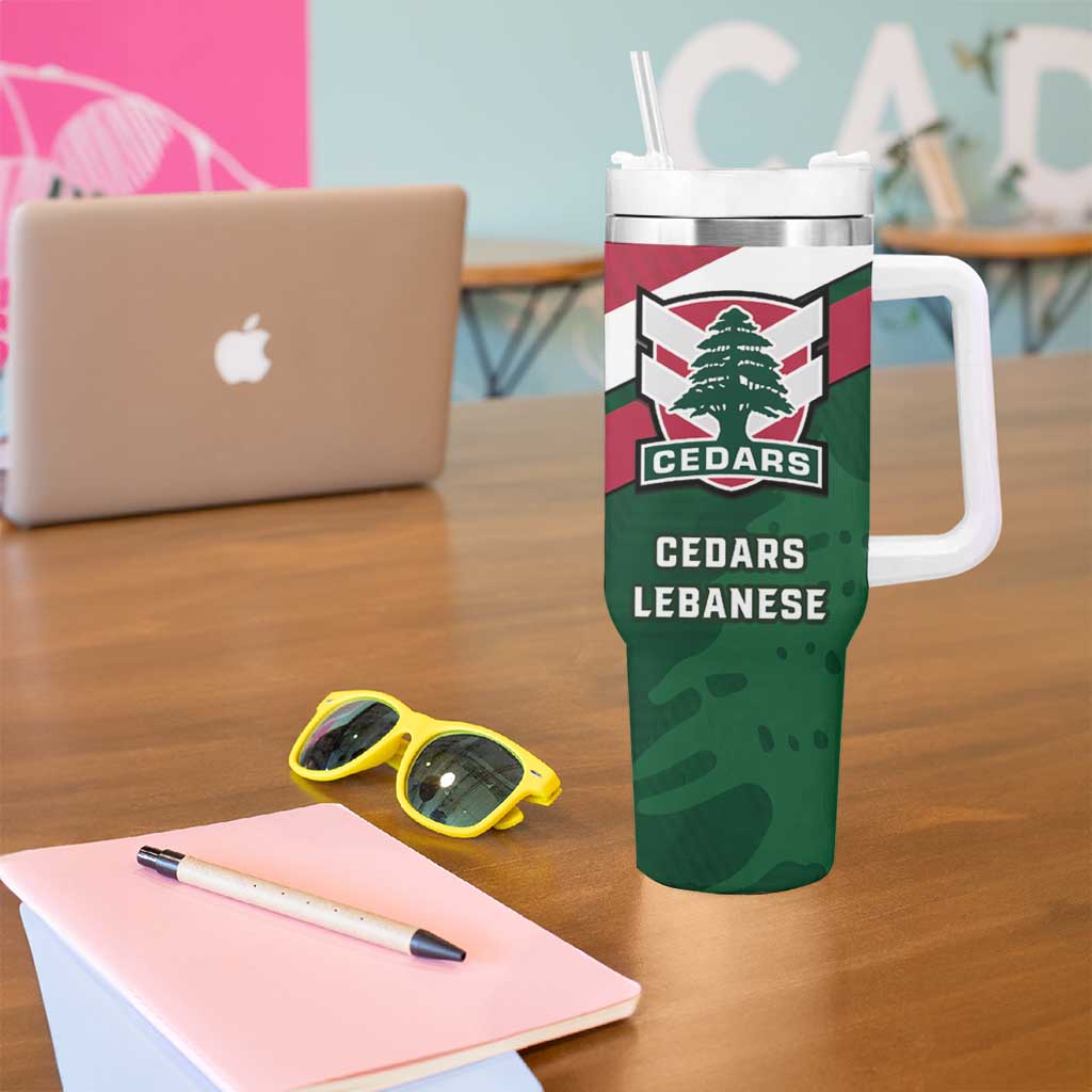 Lebanon And Australia Rugby Tumbler With Handle Aussie Kangaroos Lebanese Cedars