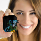 Turquoise New Zealand Kowhai And Piwakawaka AirPods Case Maori Ngaru Paua Shell - Aussie Hoodie