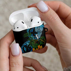 Turquoise New Zealand Kowhai And Piwakawaka AirPods Case Maori Ngaru Paua Shell - Aussie Hoodie
