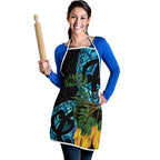 Turquoise New Zealand Kowhai And Piwakawaka Apron Maori Ngaru Paua Shell - Aussie Hoodie