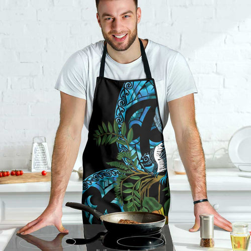 Turquoise New Zealand Kowhai And Piwakawaka Apron Maori Ngaru Paua Shell - Aussie Hoodie