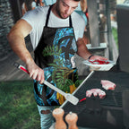 Turquoise New Zealand Kowhai And Piwakawaka Apron Maori Ngaru Paua Shell - Aussie Hoodie