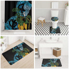 Turquoise New Zealand Kowhai And Piwakawaka Bathroom Set Maori Ngaru Paua Shell - Aussie Hoodie