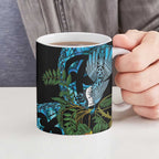 Turquoise New Zealand Kowhai And Piwakawaka Ceramic Mug Maori Ngaru Paua Shell - Aussie Hoodie
