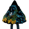 Turquoise New Zealand Kowhai And Piwakawaka Cloak Maori Ngaru Paua Shell - Aussie Hoodie