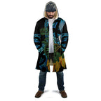 Turquoise New Zealand Kowhai And Piwakawaka Cloak Maori Ngaru Paua Shell - Aussie Hoodie