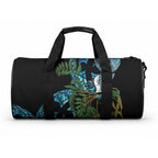 Turquoise New Zealand Kowhai And Piwakawaka Duffle Bag Maori Ngaru Paua Shell