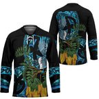 Turquoise New Zealand Kowhai And Piwakawaka Hockey Jersey Maori Ngaru Paua Shell - Aussie Hoodie