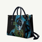 Turquoise New Zealand Kowhai And Piwakawaka Leather Bag Maori Ngaru Paua Shell - Aussie Hoodie