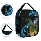 Turquoise New Zealand Kowhai And Piwakawaka Lunch Bag Maori Ngaru Paua Shell