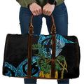 Turquoise New Zealand Kowhai And Piwakawaka Travel Bag Maori Ngaru Paua Shell - Aussie Hoodie