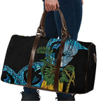 Turquoise New Zealand Kowhai And Piwakawaka Travel Bag Maori Ngaru Paua Shell - Aussie Hoodie