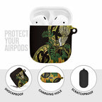 Yellow New Zealand Kowhai And Piwakawaka AirPods Case Maori Ngaru Paua Shell - Aussie Hoodie