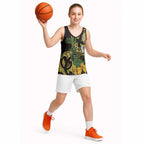 Yellow New Zealand Kowhai And Piwakawaka Basketball Jersey Maori Ngaru Paua Shell - Aussie Hoodie