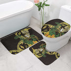 Yellow New Zealand Kowhai And Piwakawaka Bathroom Set Maori Ngaru Paua Shell - Aussie Hoodie