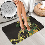 Yellow New Zealand Kowhai And Piwakawaka Bathroom Set Maori Ngaru Paua Shell - Aussie Hoodie
