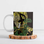 Yellow New Zealand Kowhai And Piwakawaka Ceramic Mug Maori Ngaru Paua Shell - Aussie Hoodie