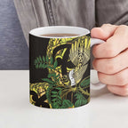 Yellow New Zealand Kowhai And Piwakawaka Ceramic Mug Maori Ngaru Paua Shell - Aussie Hoodie
