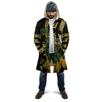 Yellow New Zealand Kowhai And Piwakawaka Cloak Maori Ngaru Paua Shell - Aussie Hoodie