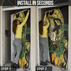 Yellow New Zealand Kowhai And Piwakawaka Door Cover Maori Ngaru Paua Shell - Aussie Hoodie