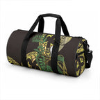 Yellow New Zealand Kowhai And Piwakawaka Duffle Bag Maori Ngaru Paua Shell