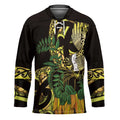 Yellow New Zealand Kowhai And Piwakawaka Hockey Jersey Maori Ngaru Paua Shell - Aussie Hoodie