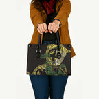 Yellow New Zealand Kowhai And Piwakawaka Leather Bag Maori Ngaru Paua Shell - Aussie Hoodie