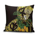 Yellow New Zealand Kowhai And Piwakawaka Pillow Cover Maori Ngaru Paua Shell - Aussie Hoodie