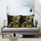 Yellow New Zealand Kowhai And Piwakawaka Pillow Cover Maori Ngaru Paua Shell - Aussie Hoodie