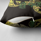 Yellow New Zealand Kowhai And Piwakawaka Pillow Cover Maori Ngaru Paua Shell - Aussie Hoodie