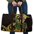 Yellow New Zealand Kowhai And Piwakawaka Travel Bag Maori Ngaru Paua Shell - Aussie Hoodie