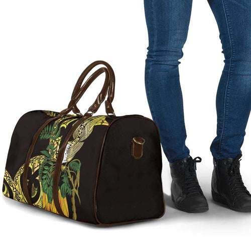 Yellow New Zealand Kowhai And Piwakawaka Travel Bag Maori Ngaru Paua Shell - Aussie Hoodie