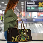 Yellow New Zealand Kowhai And Piwakawaka Travel Bag Maori Ngaru Paua Shell - Aussie Hoodie