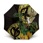 Yellow New Zealand Kowhai And Piwakawaka Umbrella Maori Ngaru Paua Shell - Aussie Hoodie