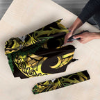 Yellow New Zealand Kowhai And Piwakawaka Umbrella Maori Ngaru Paua Shell - Aussie Hoodie