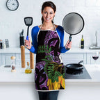 Purple New Zealand Kowhai And Piwakawaka Apron Maori Ngaru Paua Shell - Aussie Hoodie
