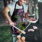 Purple New Zealand Kowhai And Piwakawaka Apron Maori Ngaru Paua Shell - Aussie Hoodie