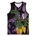 Purple New Zealand Kowhai And Piwakawaka Basketball Jersey Maori Ngaru Paua Shell - Aussie Hoodie