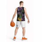 Purple New Zealand Kowhai And Piwakawaka Basketball Jersey Maori Ngaru Paua Shell - Aussie Hoodie