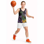 Purple New Zealand Kowhai And Piwakawaka Basketball Jersey Maori Ngaru Paua Shell - Aussie Hoodie